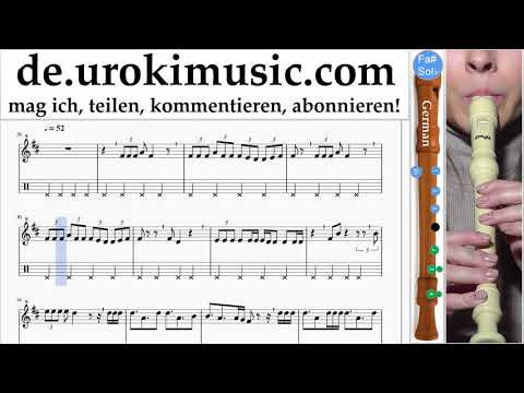 Blockflötenunterricht G. Jonas Blue - Mama Noten Lernen Teil#2 um-i995