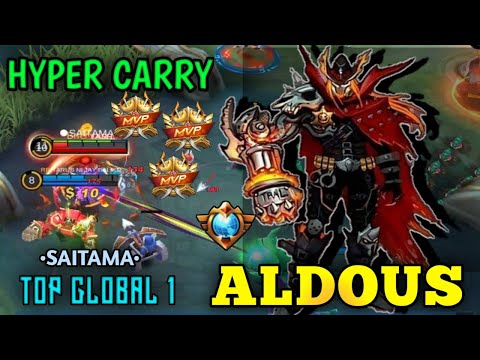 ALDOUS BLAZING WEST FORCE HYPER CARY! [•SAITAMA•] - TOP GLOBAL 1 - MOBILE LEGENDS