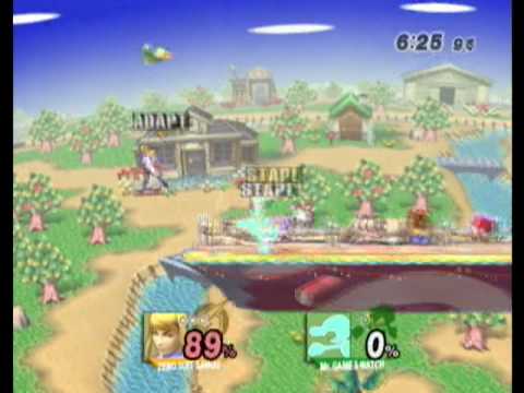 Adapt (ZSS) vs. Staples (Game and Watch) - Smashville