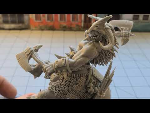 Mierce Miniatures: Two Axe Tegroth, Servile Hellion of Dis!