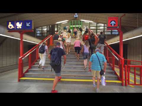 Czech Republic, Prague, metro ride from Lužiny to Luka