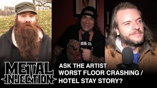 ASK THE ARTIST: Your Worst Floor Crashing / Hotel Experience on Tour? | Metal Injection