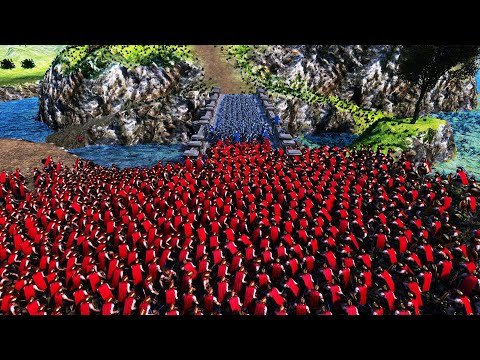 3,000 Spartans Lay Siege On The Castle Of Medieval Army ULTIMATE EPIC BATTLE SIMULATOR UEBS