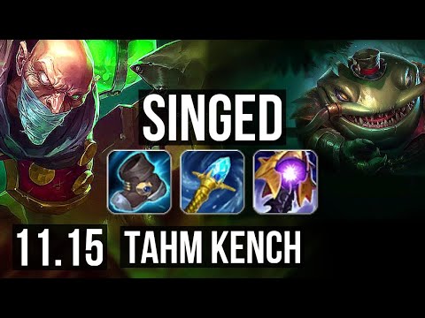 SINGED vs TAHM KENCH (TOP) | Rank 4 Singed, 3/1/14, 900+ games | KR Master | v11.15