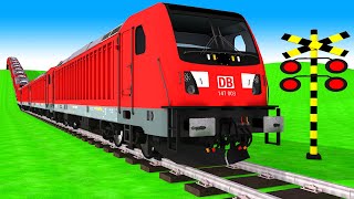 【踏切アニメ】あぶない電車 Bend TRAIN 🚦 Fumikiri 3D Railroad Crossing Animation