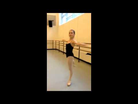 Ballet fouettés on pointe Robbie age 13 or should I say attempted fouettés