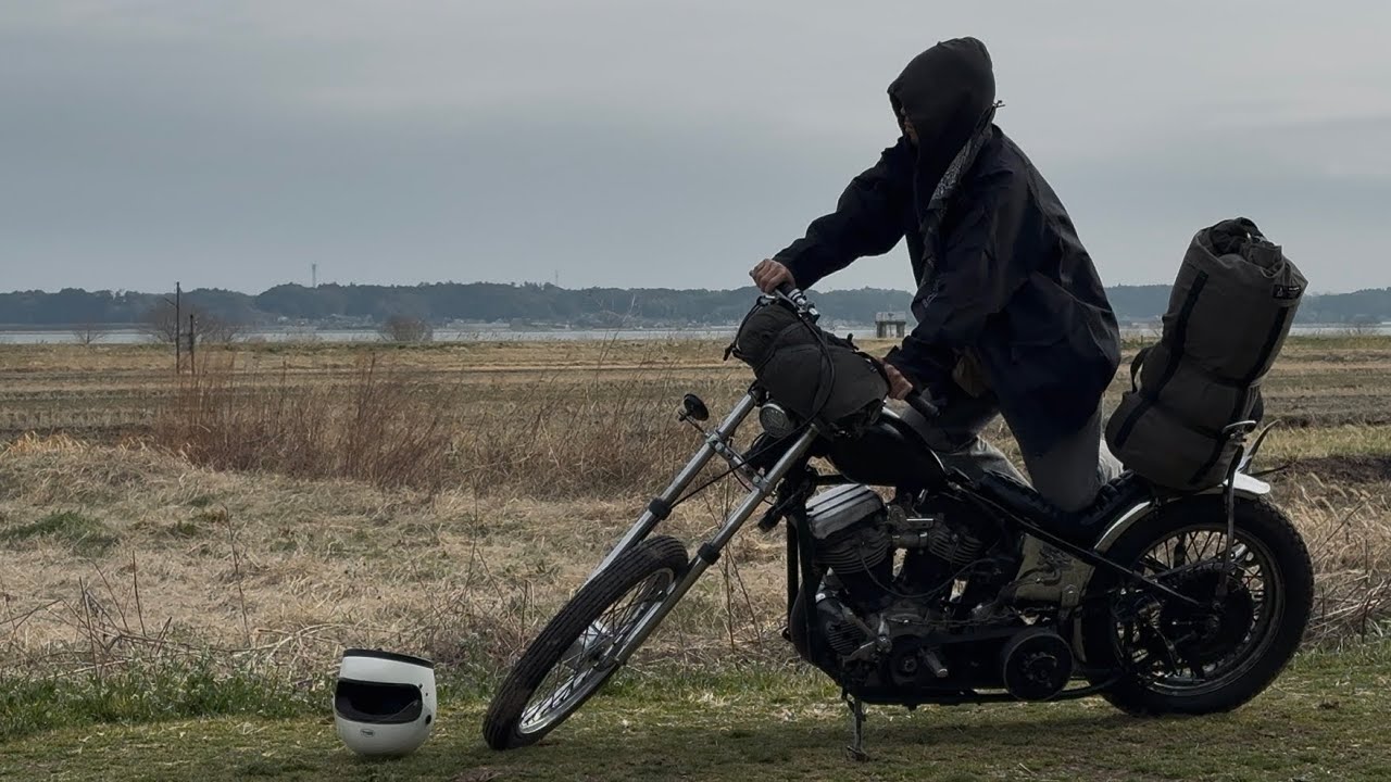 シッシーバー装着して初のバイクミニマムソロキャンプSpring Bike Minimal Solo Camping with Homemade Gear