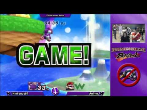 Birmingham Brawl 5 PM Singles - CRT|NinKenDo64 (Yoshi) vs. Anime (Wario)