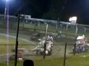 sprintcar crash roll over mt gambier speedway