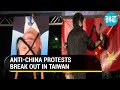 'Free Hong Kong, Free Tibet': Anti-China protests in Taiwan on Chinese National Day