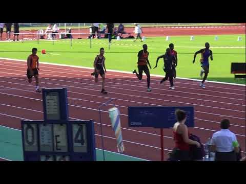 100m JUM FINALE C Championnat r2gionnal CADETS/JUNIORS Bondoufle 7-8 Juillet 2018