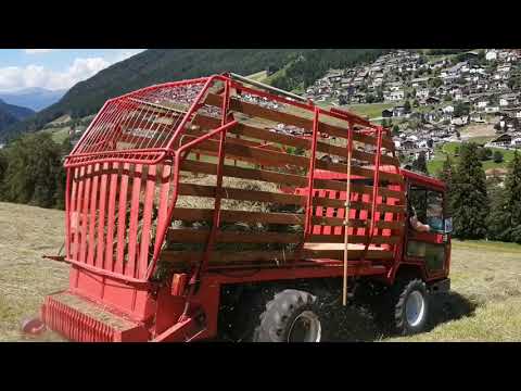 Heuernte im steilen Gelände mit Caron und Rasant