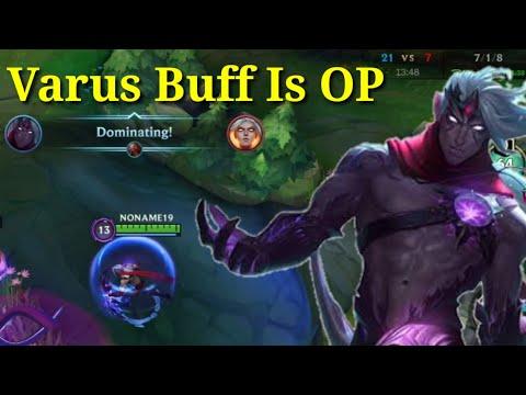 Varus Buff Is Over Power ! Tier S Patch 3.4 Gameplay Varus - League of Legends: Wild Rift Indonesia