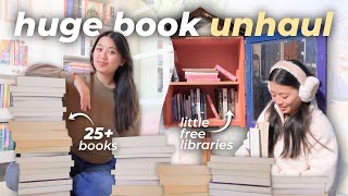 THE BIG BOOK UNHAUL 📚 *25+ books* & little free library tour 💕