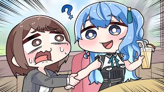 【手描き】家なき子問題でマネちゃんに本気で心配されるすいちゃん【こまいぬ/切り抜き/hololive】