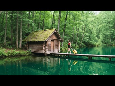100 Days Alone in the Wild 🌲 Building a Secret Cabin by the Stream