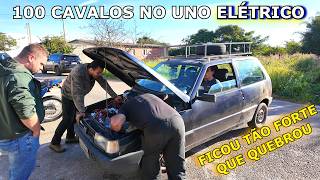 FIAT UNO ELÉTRICO COM 100 CV 1500A A 100,8V E MOTOR DO BYD