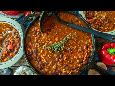 Silvester Rezept - Mitternachtssuppe mexikanischer Bohneneintopf mit Hackfleisch