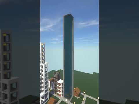 CM951 - Minecraft Waterfall Skyscraper timelapse build