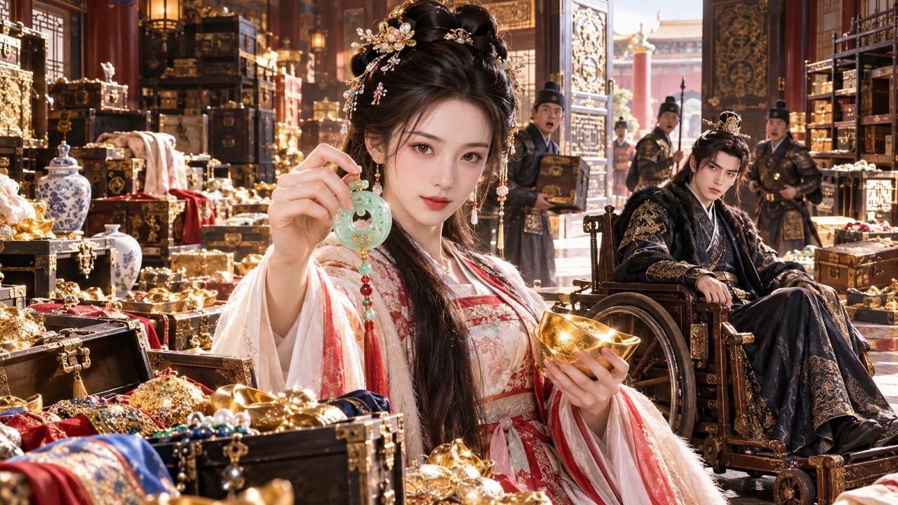 眾人笑她是流放路上的累贅，連飯都吃不起！不料她抬手開啟神奇空間，國庫的金銀糧食全被收走！昔日權貴為一口飯低頭求饒，她卻帶領家人在荒野開田建屋，日子越過越紅火，連朝廷都傻眼了！#穿越 #空間 #打臉