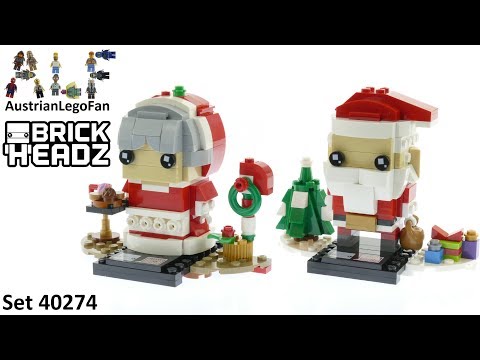 Vidéo LEGO BrickHeadz 40274 : Le père et la mère Noël