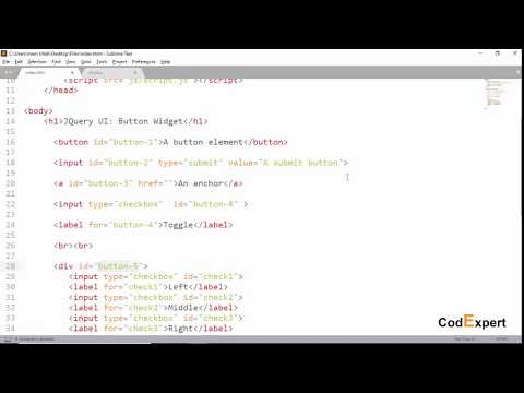 08 Button and Buttonset Widgets in JQuery UI in Urdu/Hindi