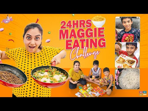 24 hours Maggie Eating challenge || Eating challenge || Naveena vlogs || Tamada Media