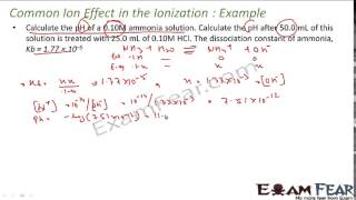 Chemistry Equilibrium part 35 common Ion effect ionization of Acid & base CBSE class 11 XI
