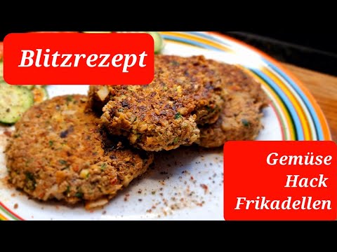 Blitzschnelle Rezepte: Gemüse-Hack-Frikadellen  #shorts