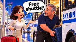 🏨 Is There a Free Shuttle? Checking In at an Airport Hotel | Slow and Easy Engli