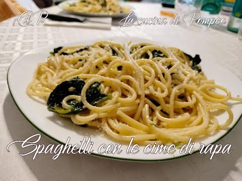 SPAGHETTI CON LE CIME DI RAPA #asmr #food #cooking #pasta #recipe