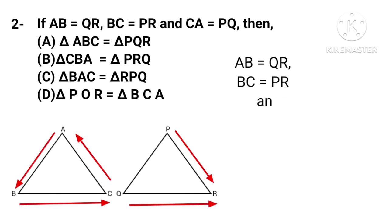 Triangles/congruency:for Class ix CBSE.