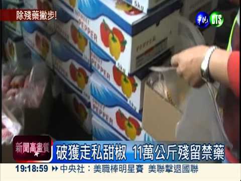 走私甜椒農藥超標 多吃傷神經!