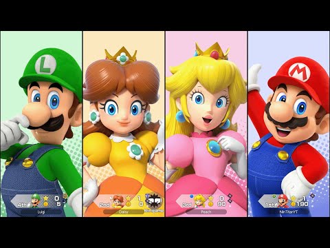 Super Mario Party Jamboree - Mario vs Luigi vs Peach vs Daisy - Western Land