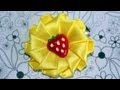 Мастер класс Цветок Канзаши / Kanzashi Flowers 