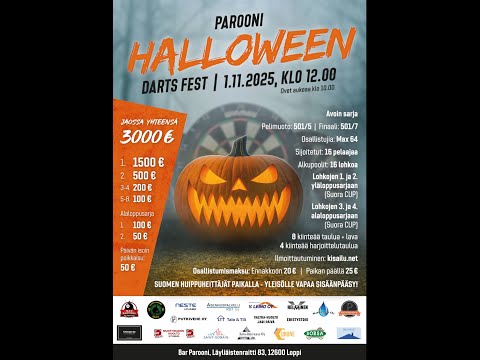 Halloween darts fest Bar Parooni Loppi