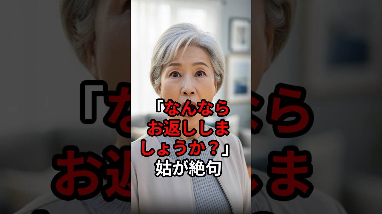 【嫁いびり】嫁:「なんならお返ししましょうか？」姑が絶句　#スカッと #スカッとする話 #話題のスカッと #嫁姑 #嫁姑問題