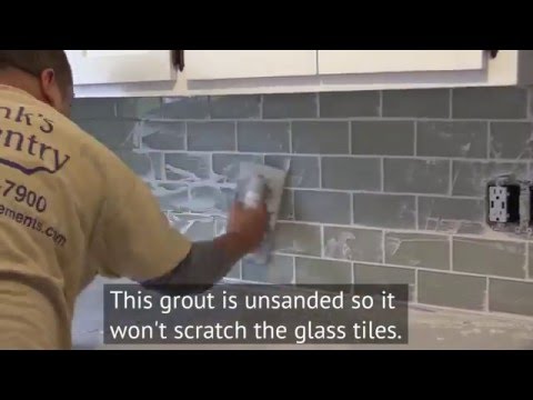 How to install a glass subway tile backsplash