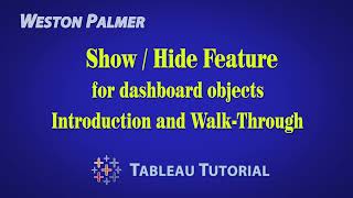 Tableau Tutorial - Show / Hide Dashboard Objects