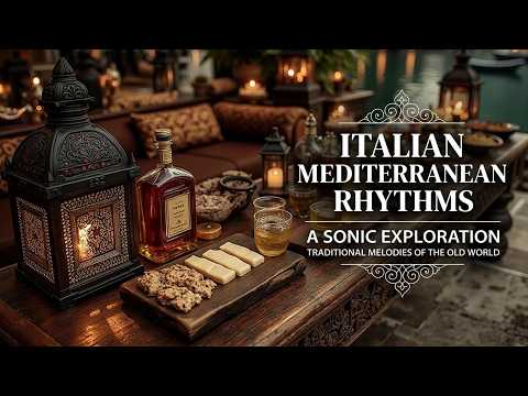 🎶 Italian Mediterranean Music & Traditional Folk Melodies | Scenic Amalfi Coast Relaxation 4K