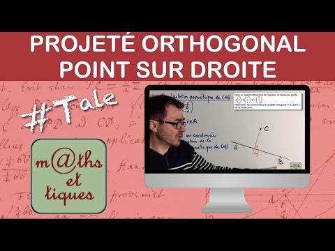 Déterminer les coordonnées du projeté orthogonal d'un point sur une droite - Terminale