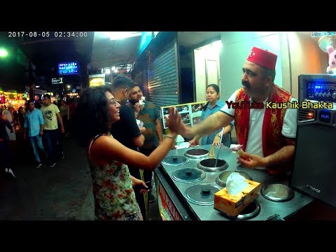 When a Turkish Man meet an Indian Lady at PATTAYA II Thailand II Video 5 II Icecream juggling