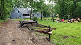 We prepared the camper frame for the tiny house build.