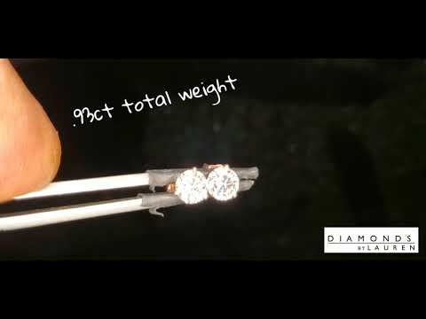 Diamond Stud Earrings Rose gold R8818