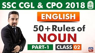50 + Rules of Noun | Part 1 | Class 2 | English | SSC CGL | ENGLISH BY SANDEEP SIR |
