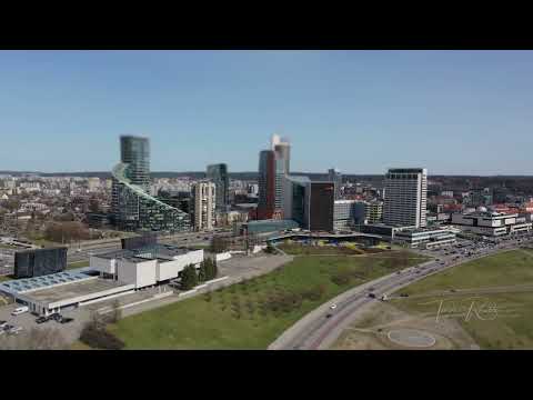 Vilnius, Lithuania 4k drone video.