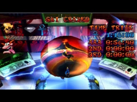 Let's Play Crash Bandicoot: Warped (3) - Ski Crazed & The First Warp Room Relics