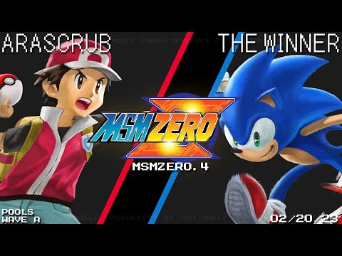 MSM:ZERO.4 - Arascrub (Pokemon Trainer) Vs. The Winner (Sonic) - SSBU - Pools Wave A