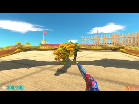 DEATH RUN ANCIENT TOMB Vs GOLD DRAGON - Animal Revolt Battle Simulator