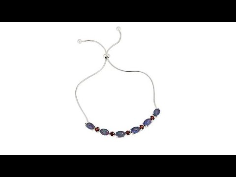 Paul Deasy Gem Sterling Silver Opal Triplet and Garnet B...